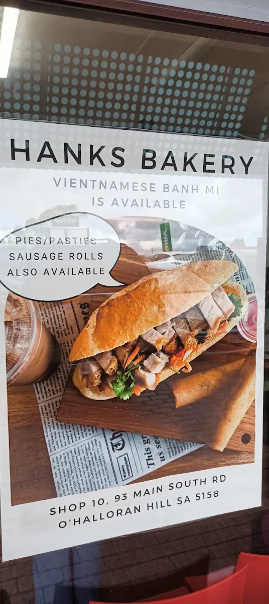 Menu, Hanks Bakery