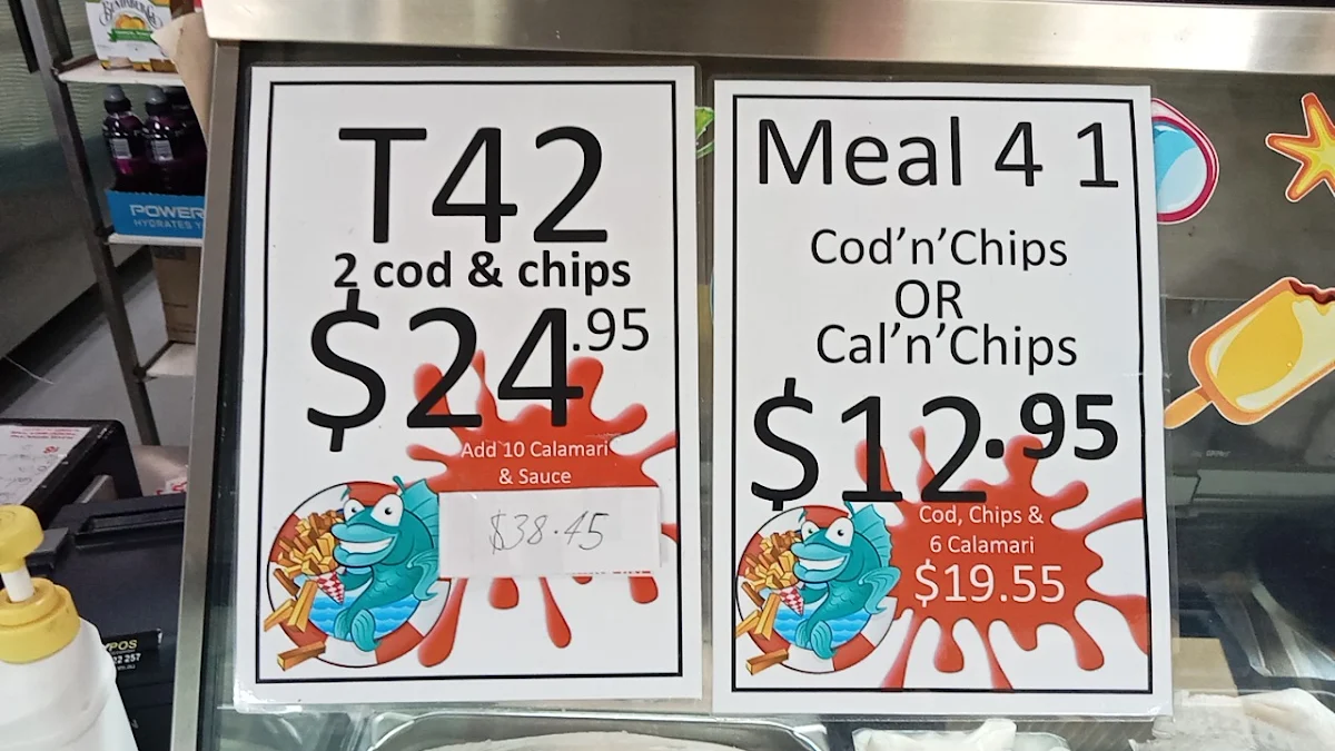 Menu, Cooroy Fish & Chips