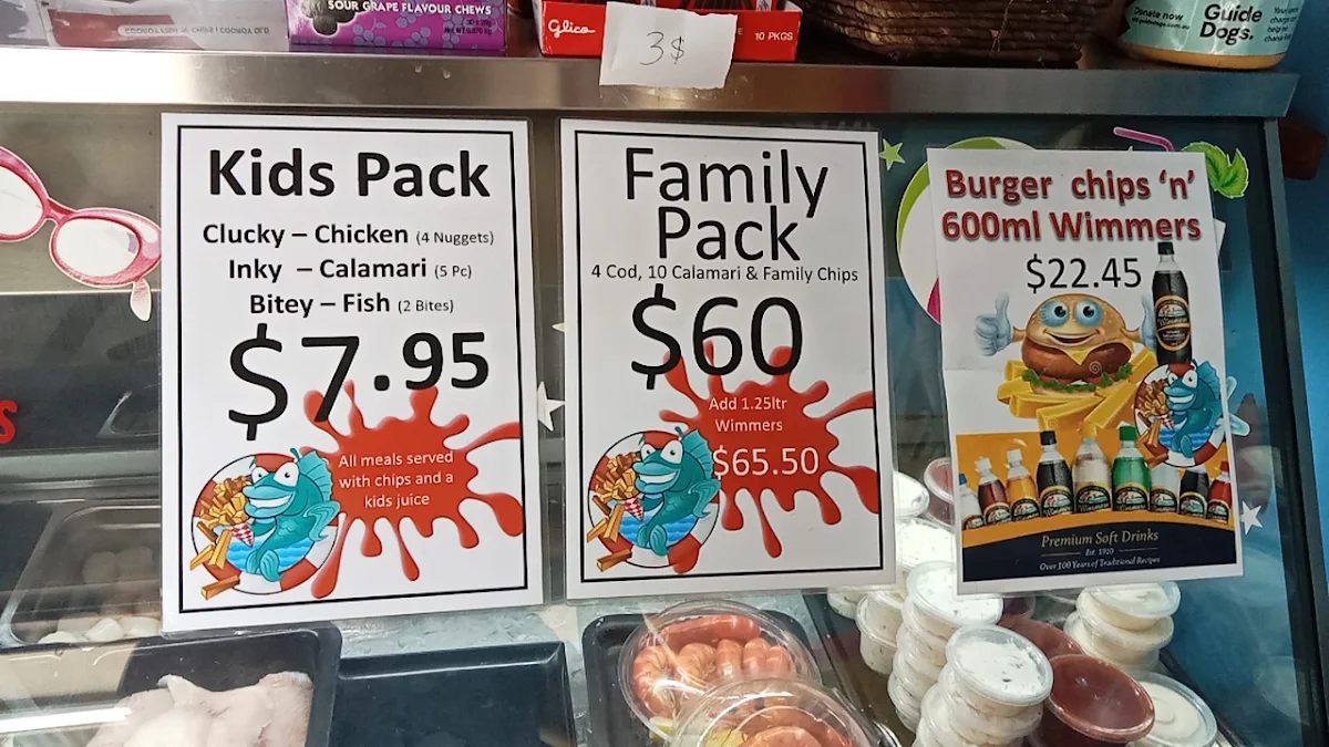 Menu, Cooroy Fish & Chips