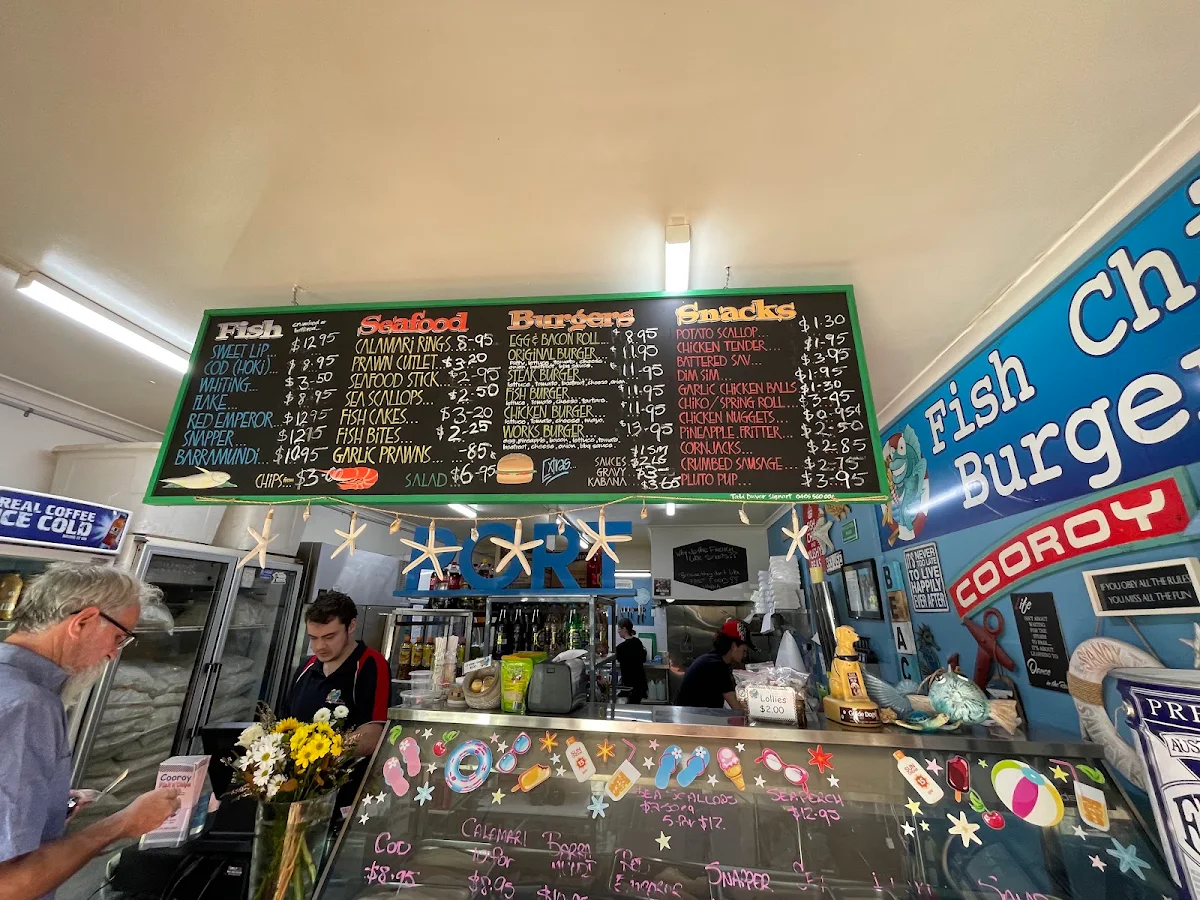 Menu, Cooroy Fish & Chips