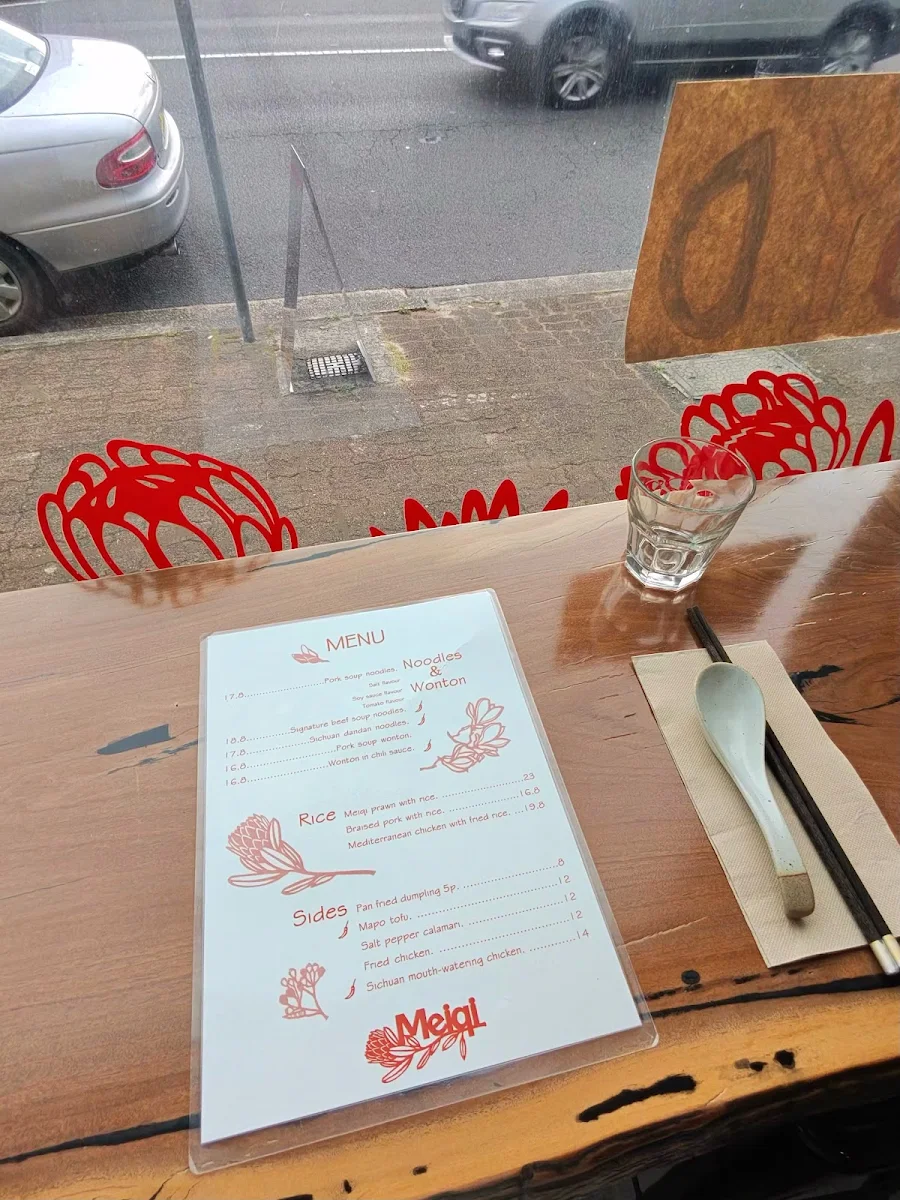 Menu, Meiqi Noodle Restaurant
