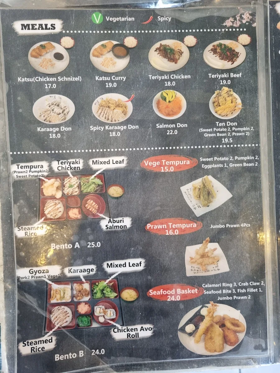 Menu, Sushi raft