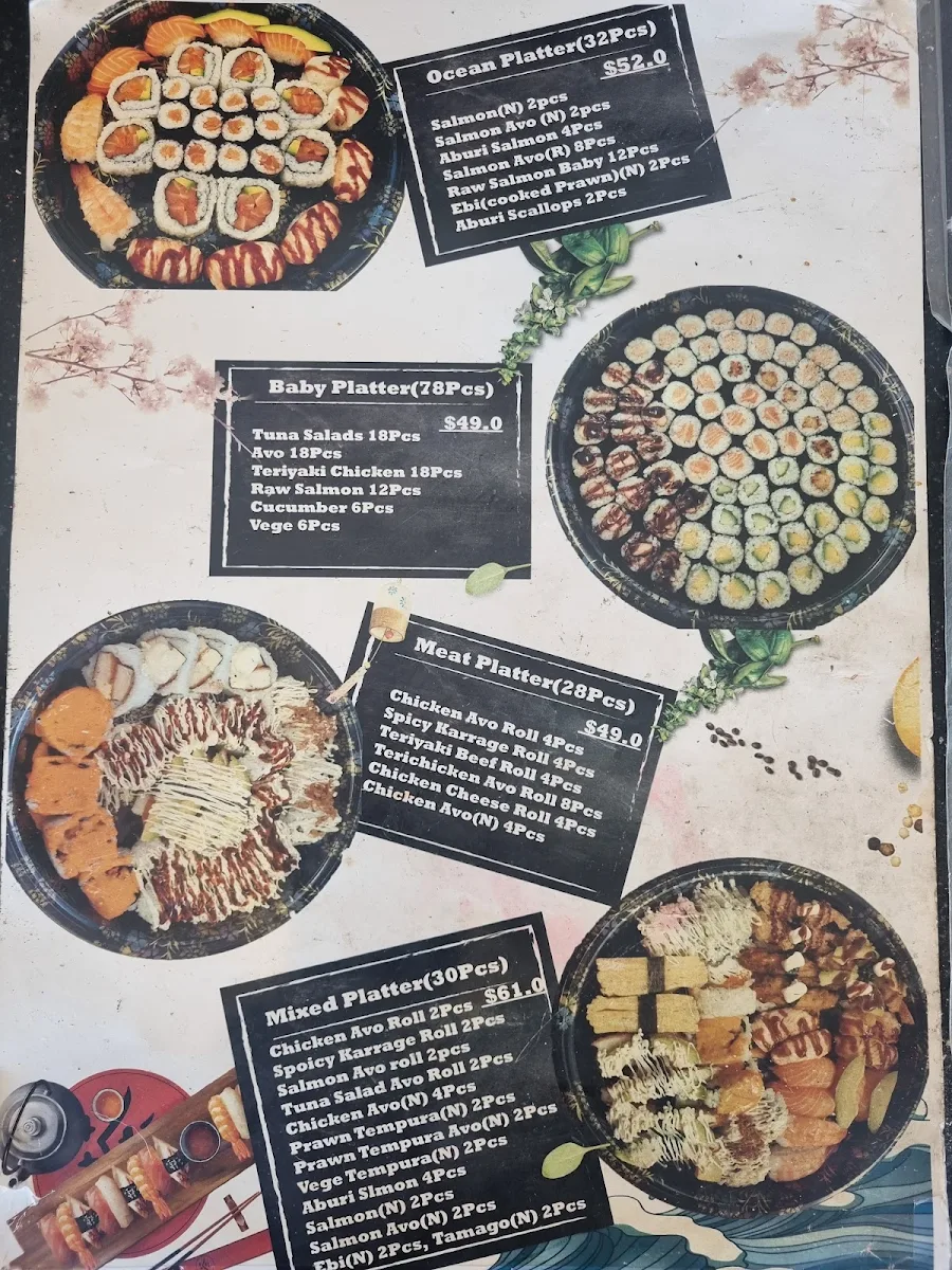 Menu, Sushi raft