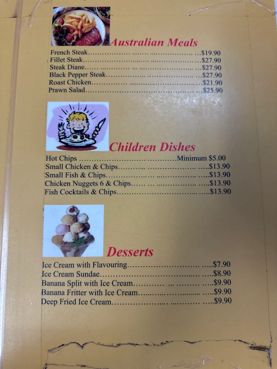 Menu, Hon Doo Restaurant