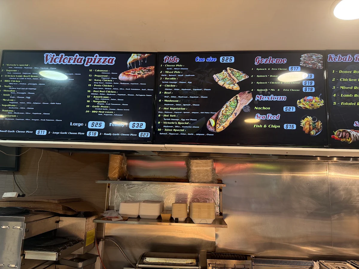 Menu, Kebabs @ Victoria