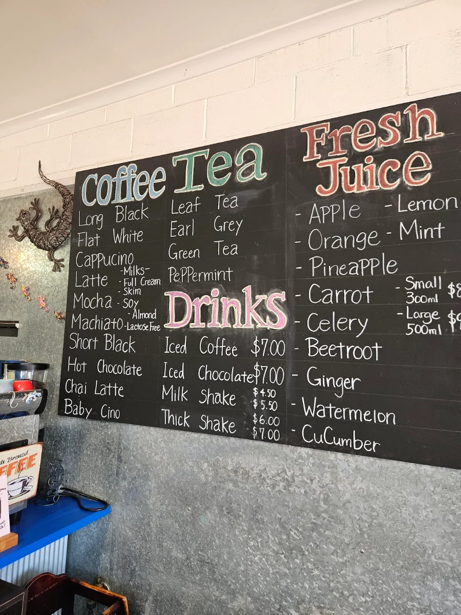 Menu, The Gourmet Gecko Cafe