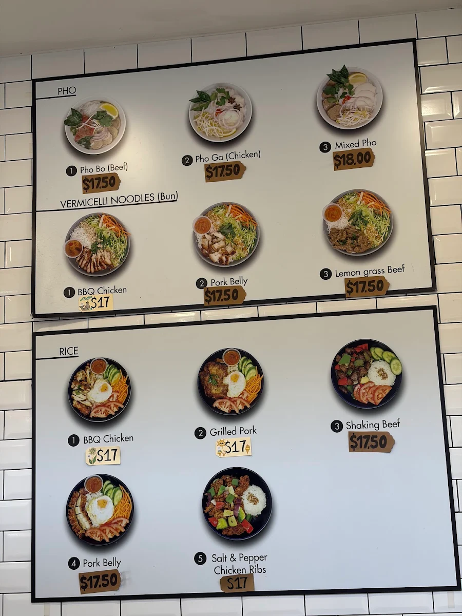 Menu, Saigon Corner