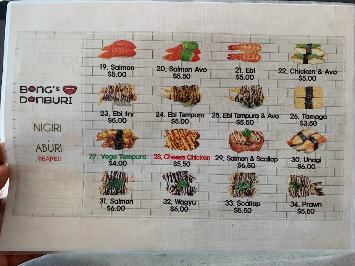 Menu, BoNG's Donburi