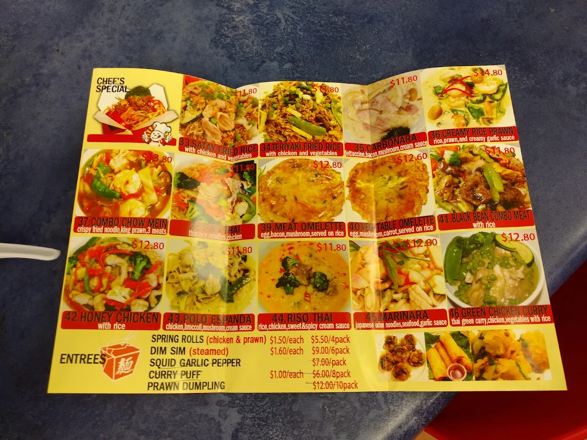 Menu, Happy Noodle Box