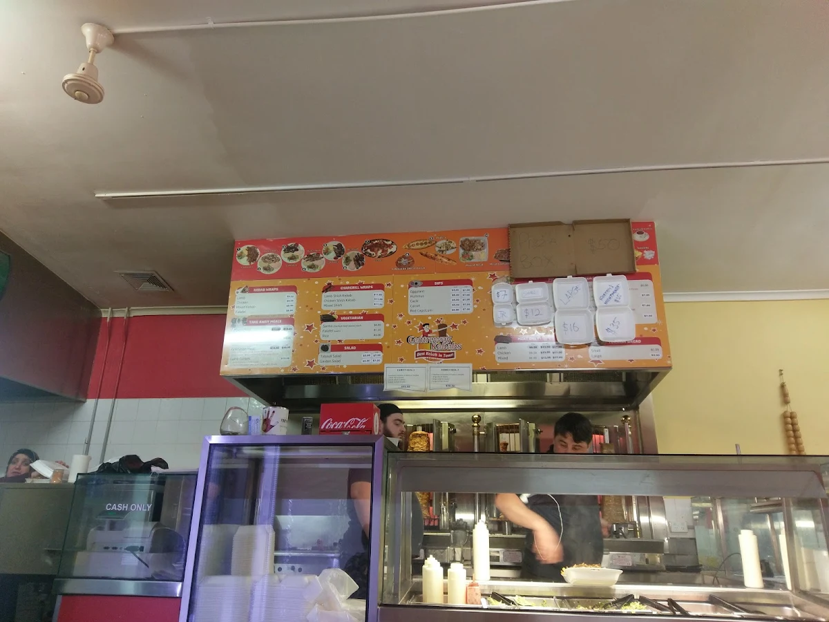 Menu, Centreway Kebabs