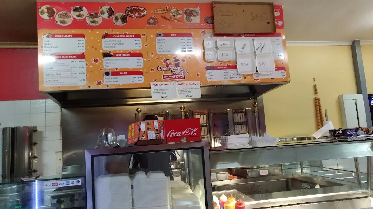 Menu, Centreway Kebabs