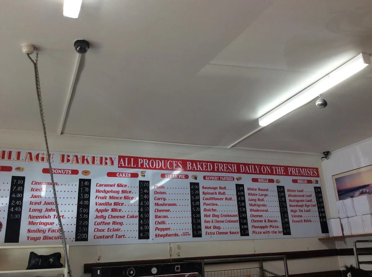 Menu, Alchester Village Bakery