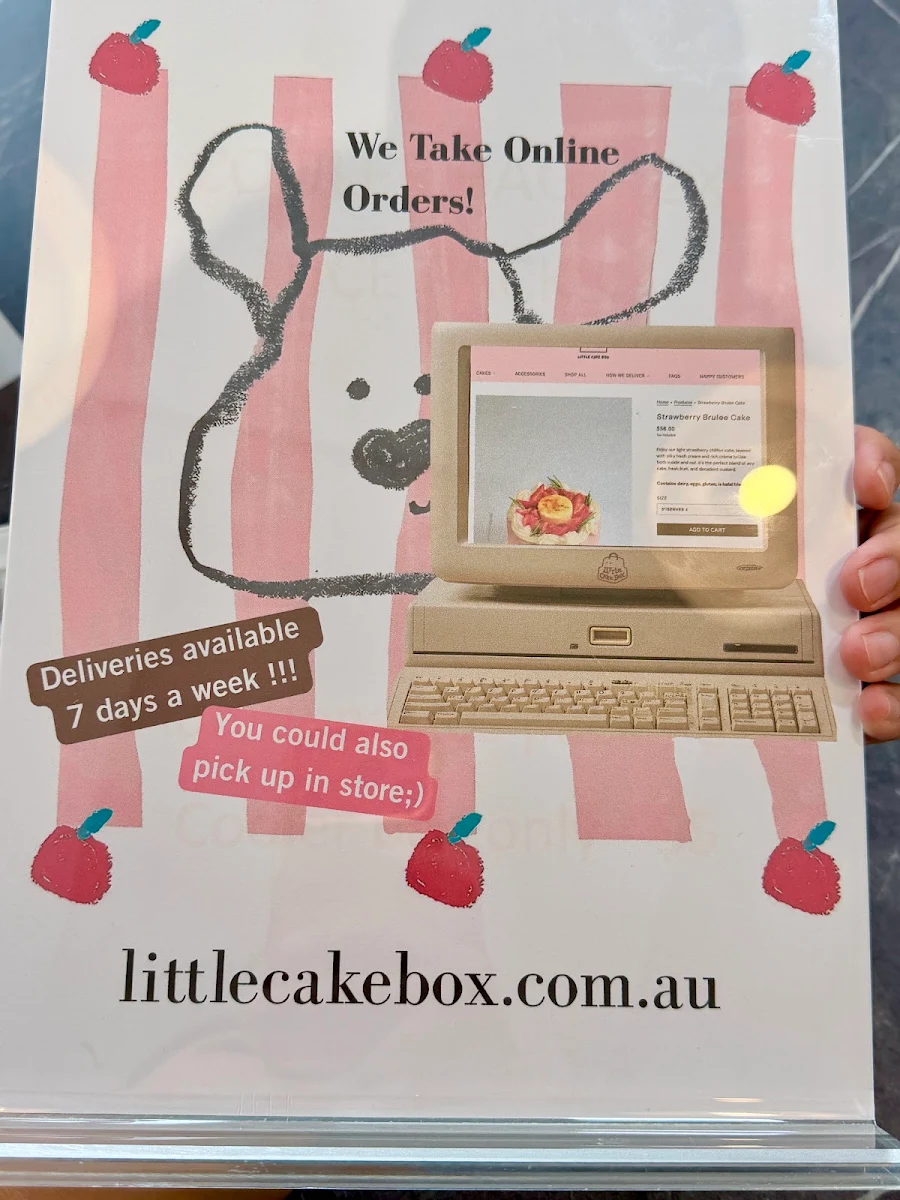 Menu, Little Cake Box