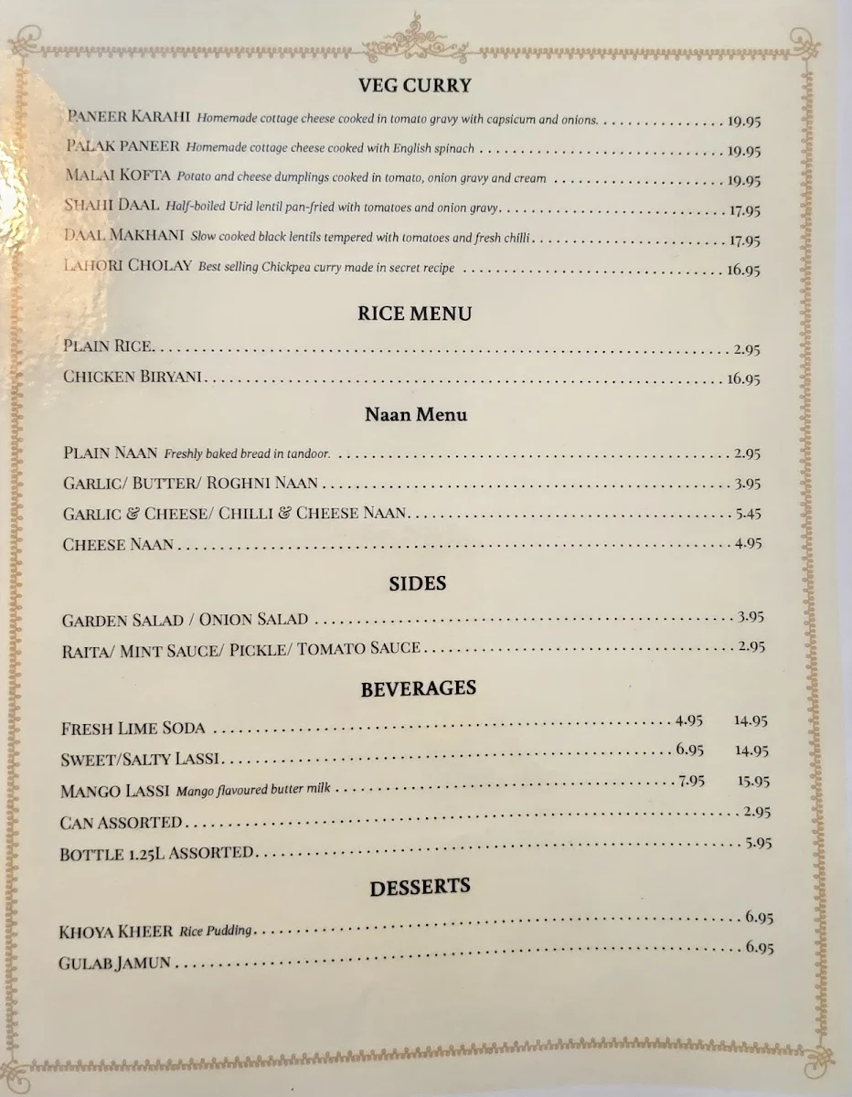 Menu, BBQ Tonight Restaurant Brisbane