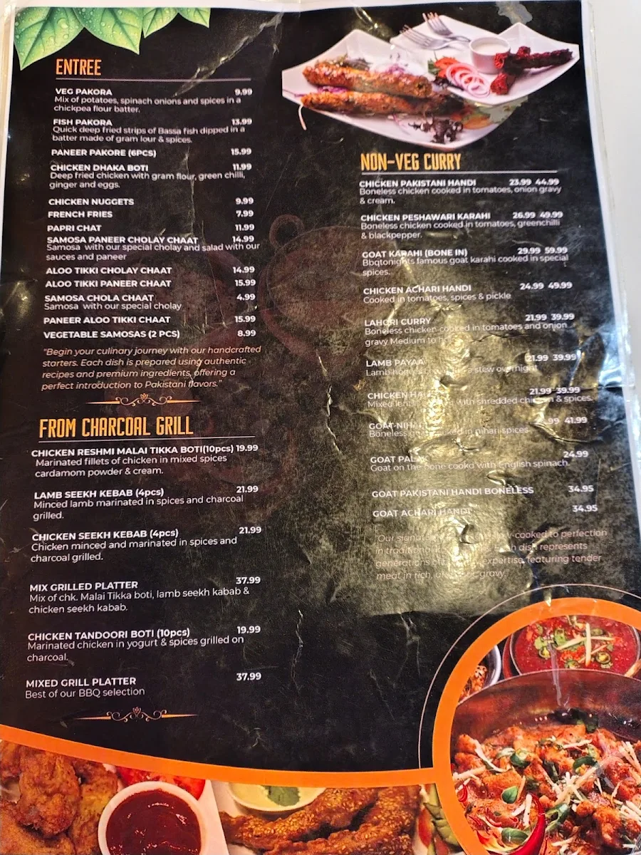 Menu, BBQ Tonight Restaurant Brisbane