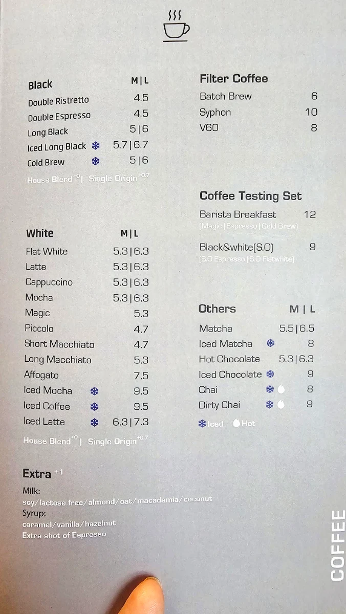 Menu, Goose Specialty Coffee