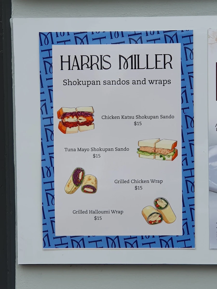 Menu, Harris Miller