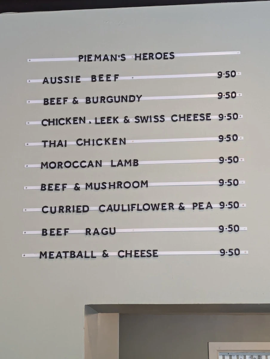 Menu, Pieman's Son