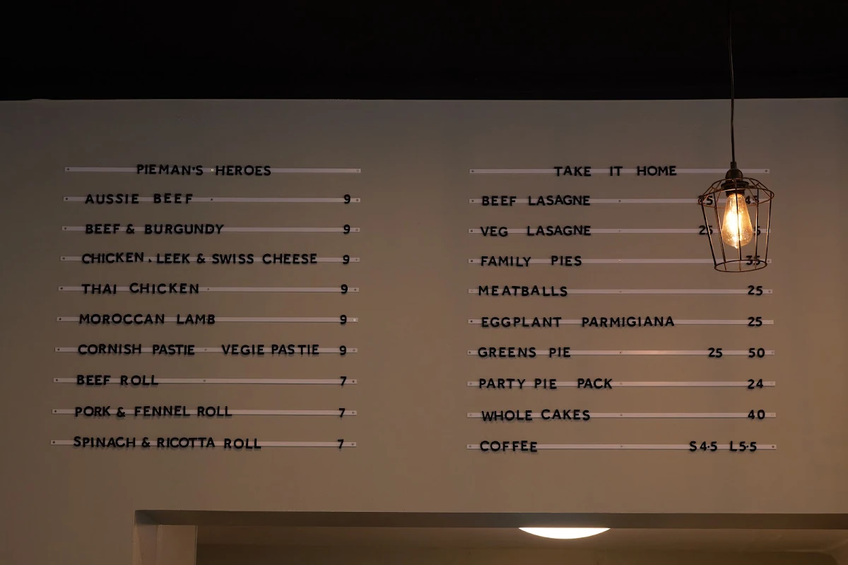 Menu, Pieman's Son