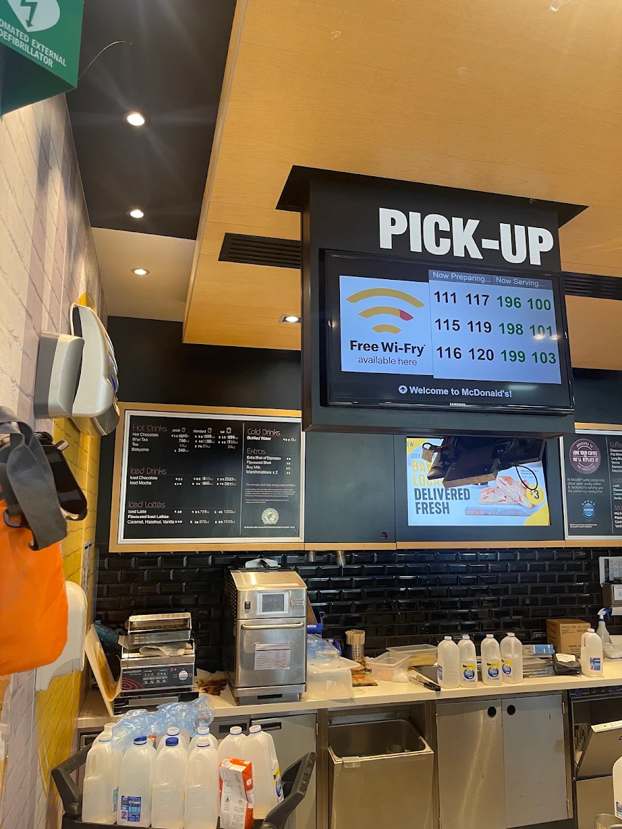 Menu, McDonald's Peninsula Link Southbound