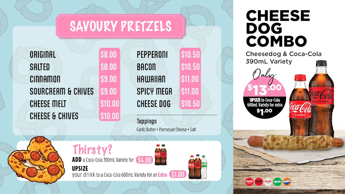Menu, Pretzel Ally