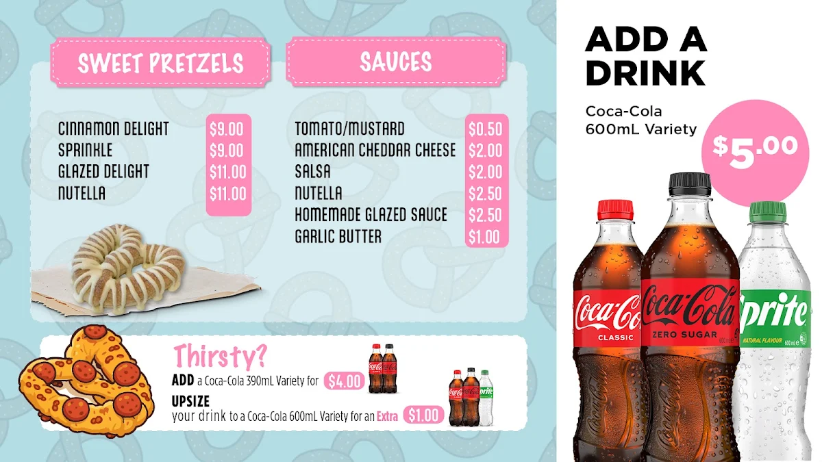 Menu, Pretzel Ally
