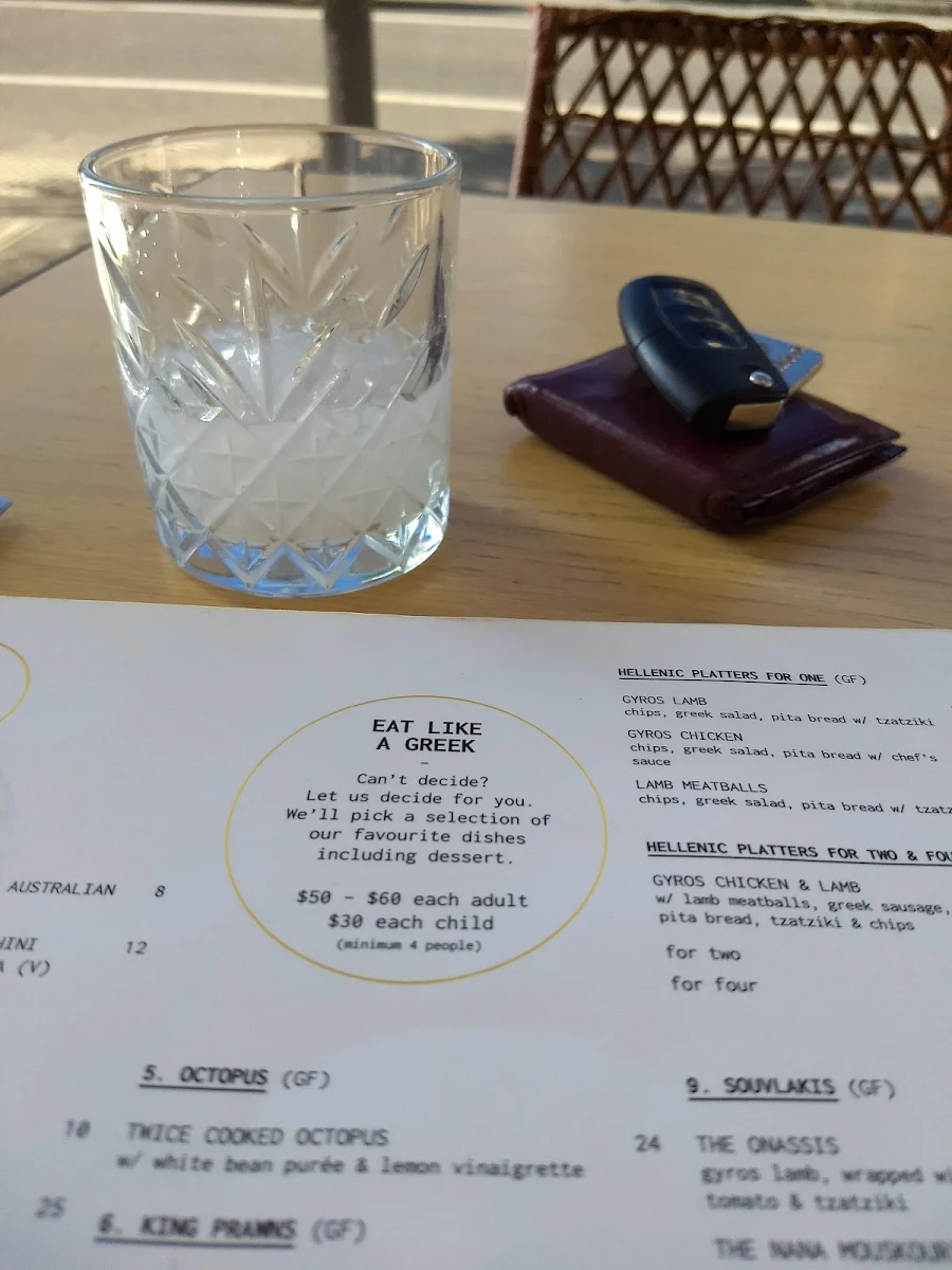 Menu, 10 Greek Plates