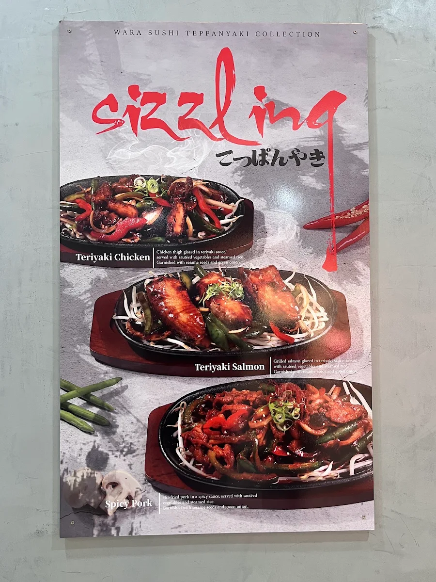 Menu, Wara Sushi Sugarland