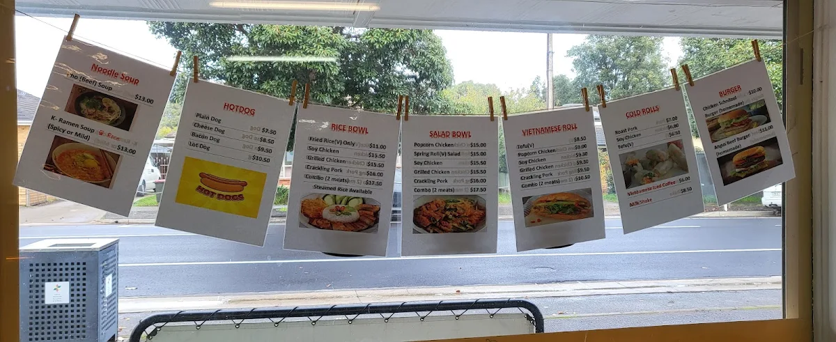 Menu, Glynde Mini Mart