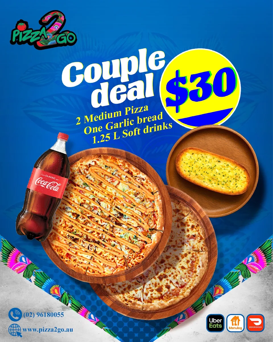 Menu, Pizza 2 Go Macquarie Fields