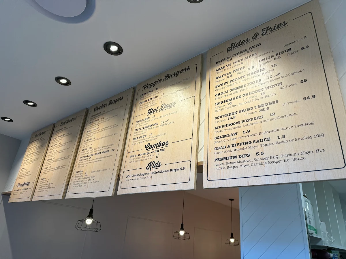 Menu, Burger'D Morayfield