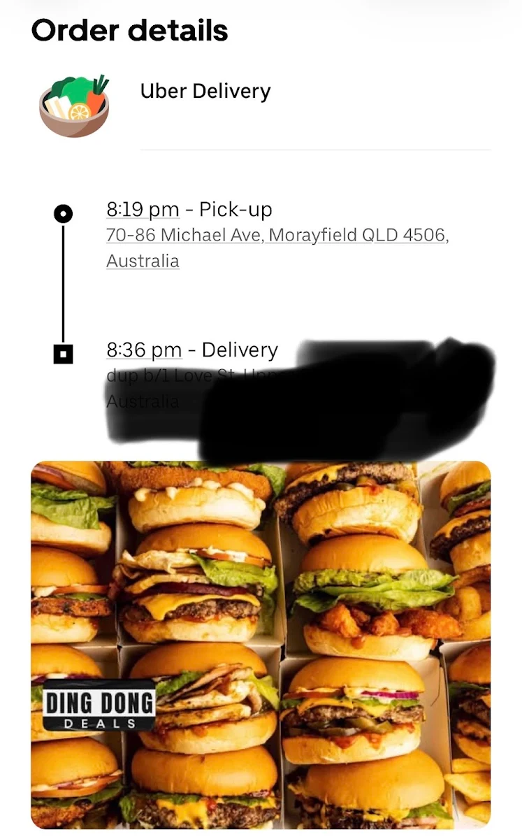 Menu, Burger'D Morayfield