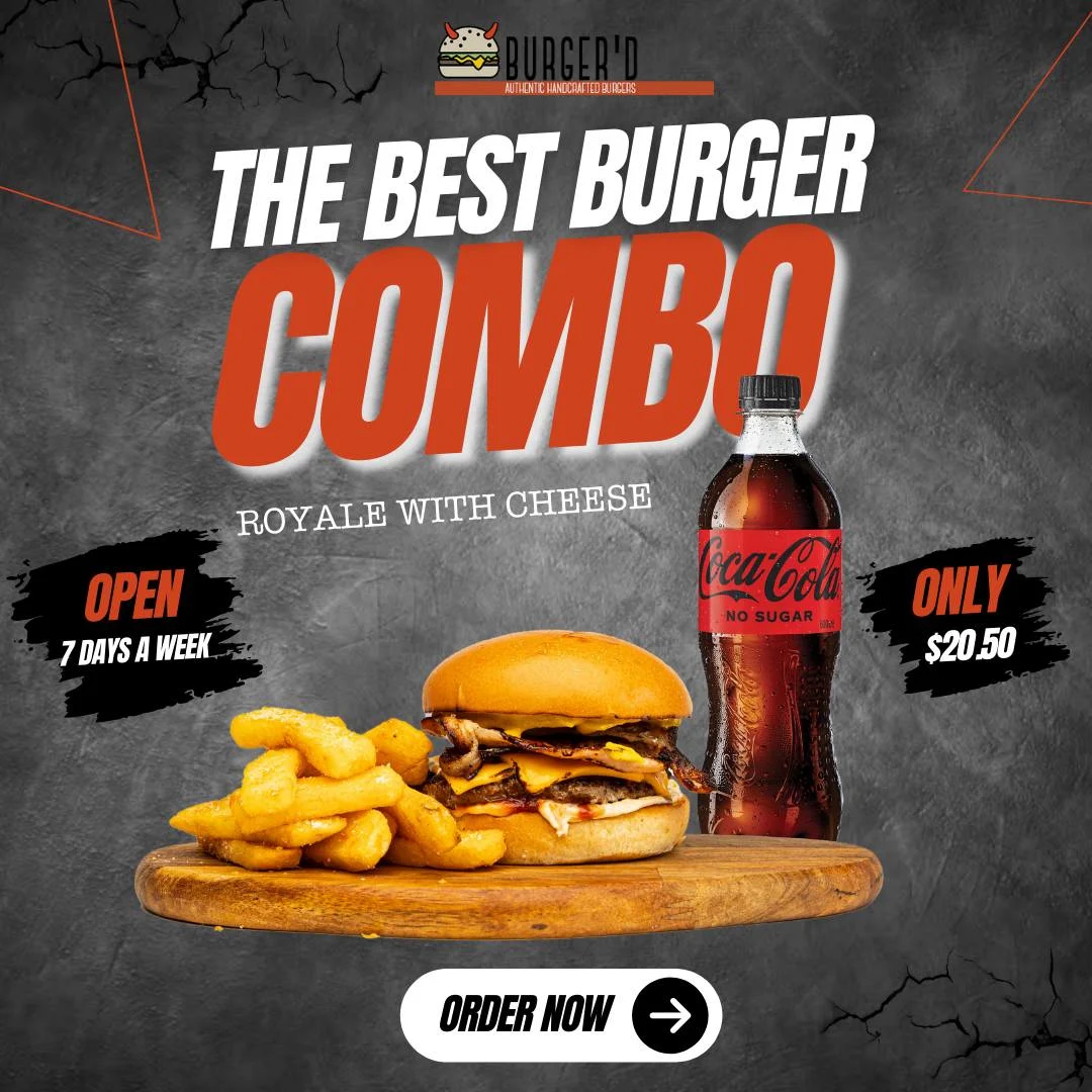 Menu, Burger'D Morayfield