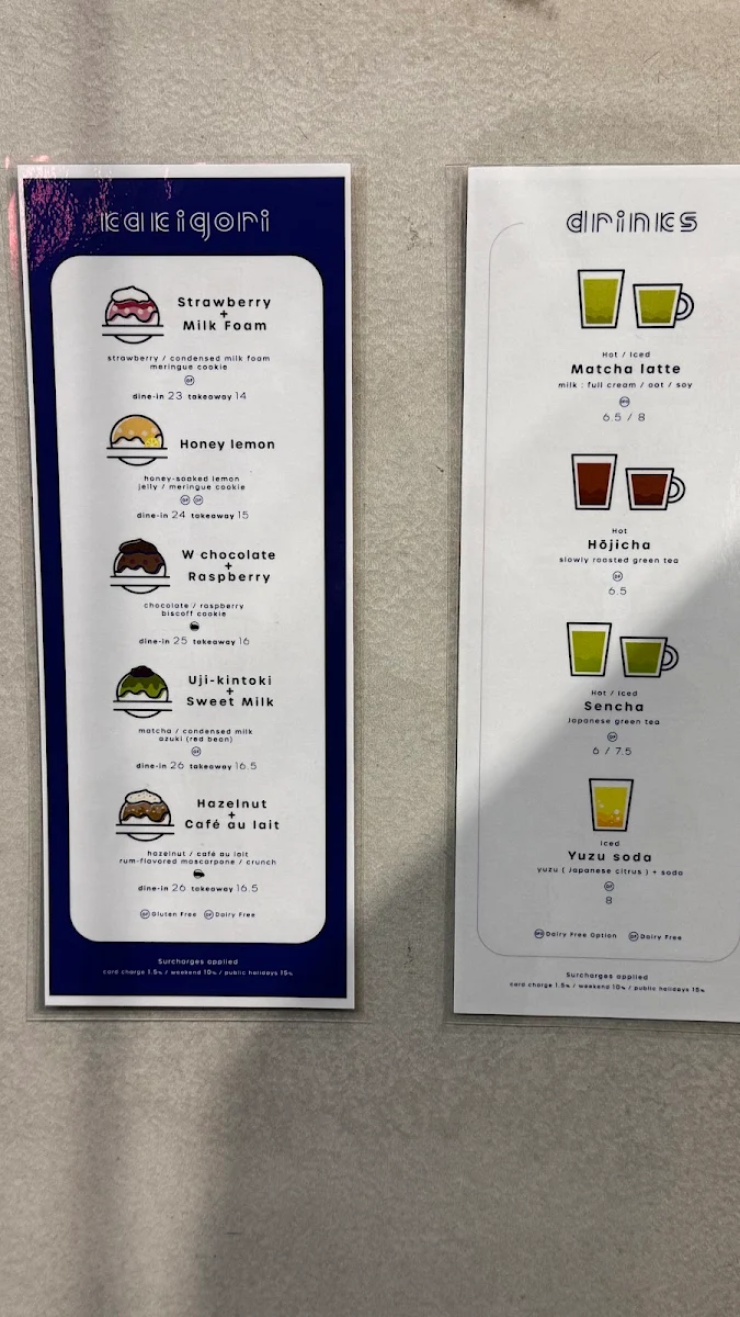 Menu, Kakigori Kaiji