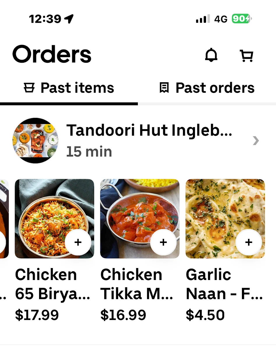 Menu, Tandoori Hut Ingleburn