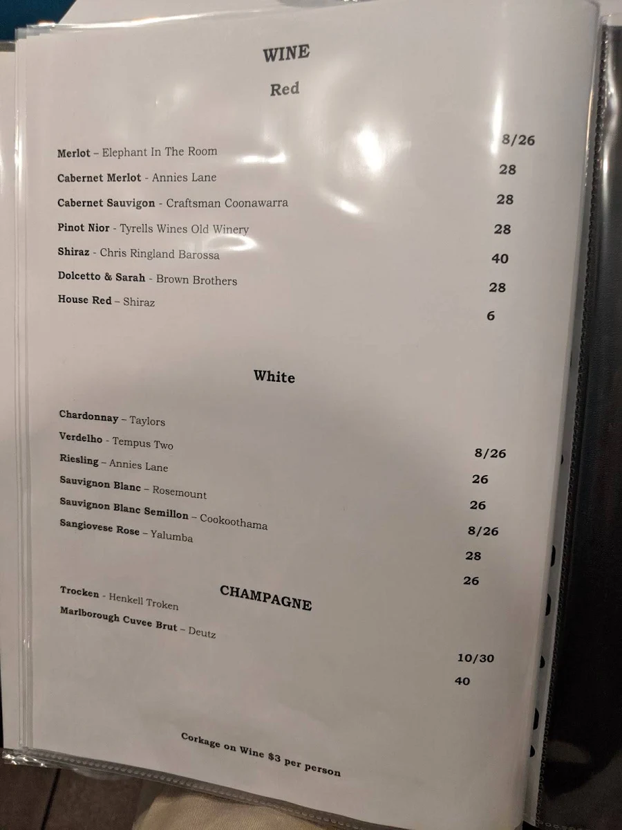 Menu, Ginger Indian Restaurant
