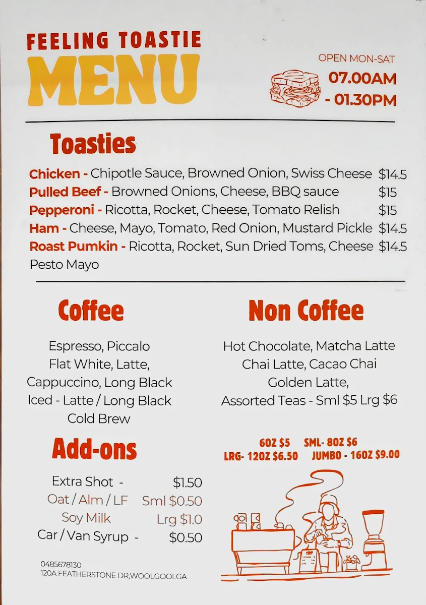 Menu, Feeling toastie