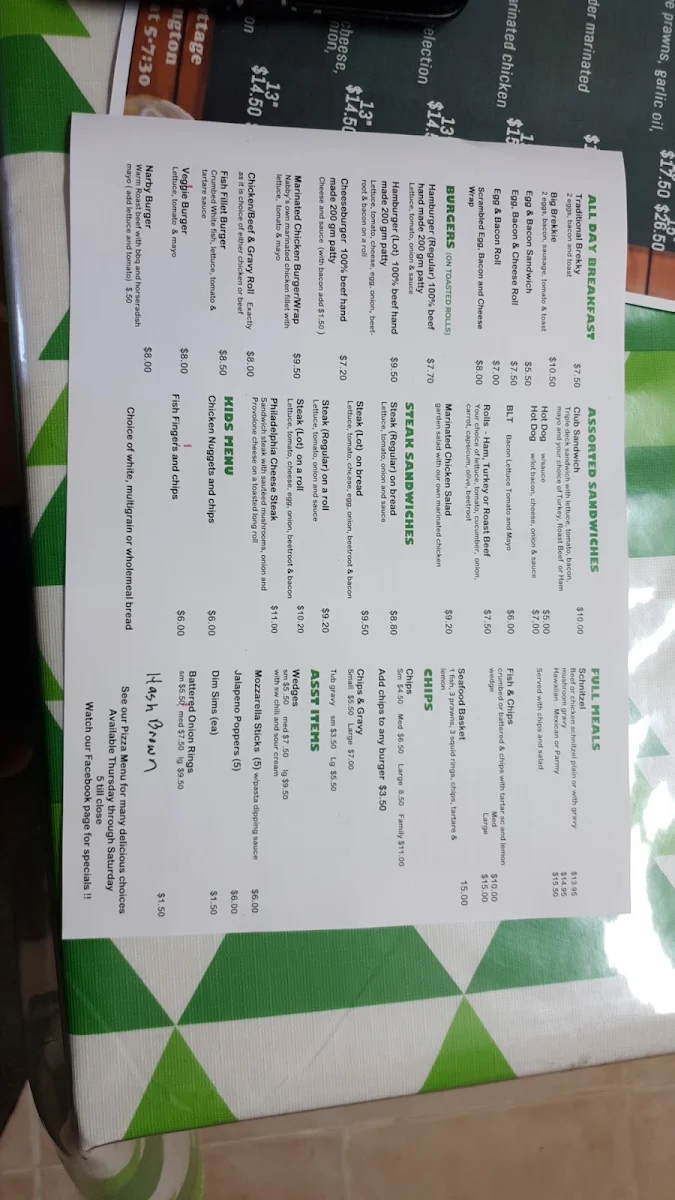 Menu, Bremer River Cottage