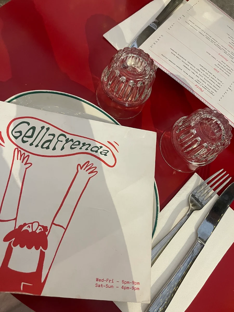 Menu, Gellafrenda
