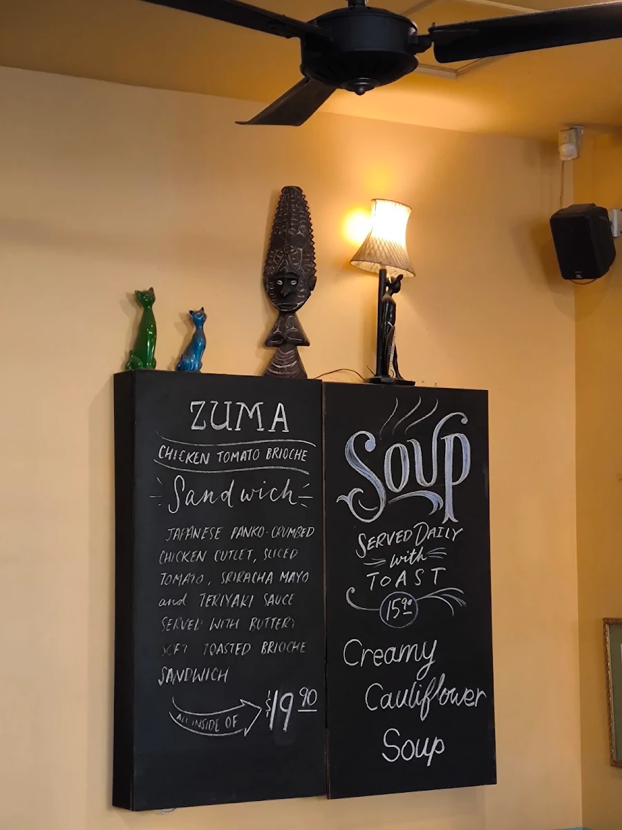 Menu, Zuma Caffè
