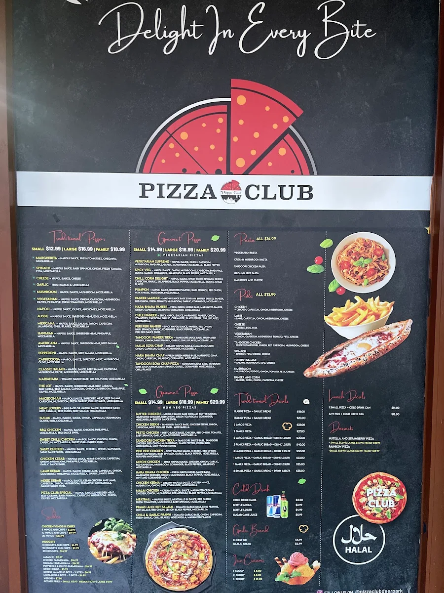 Menu, Pizzaa Craves Deer Park
