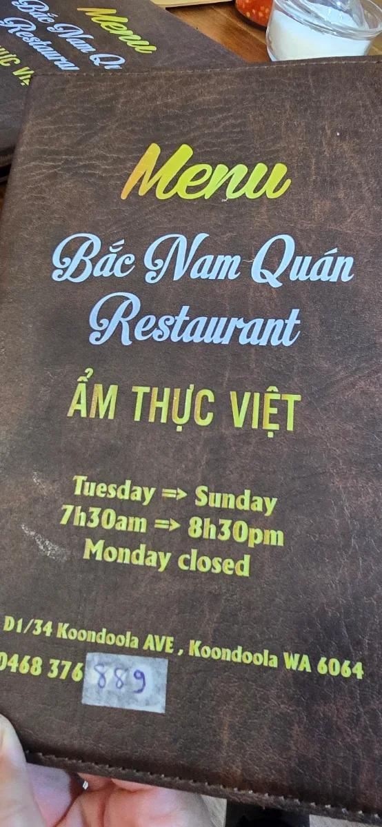 Menu, Bac Nam Quan