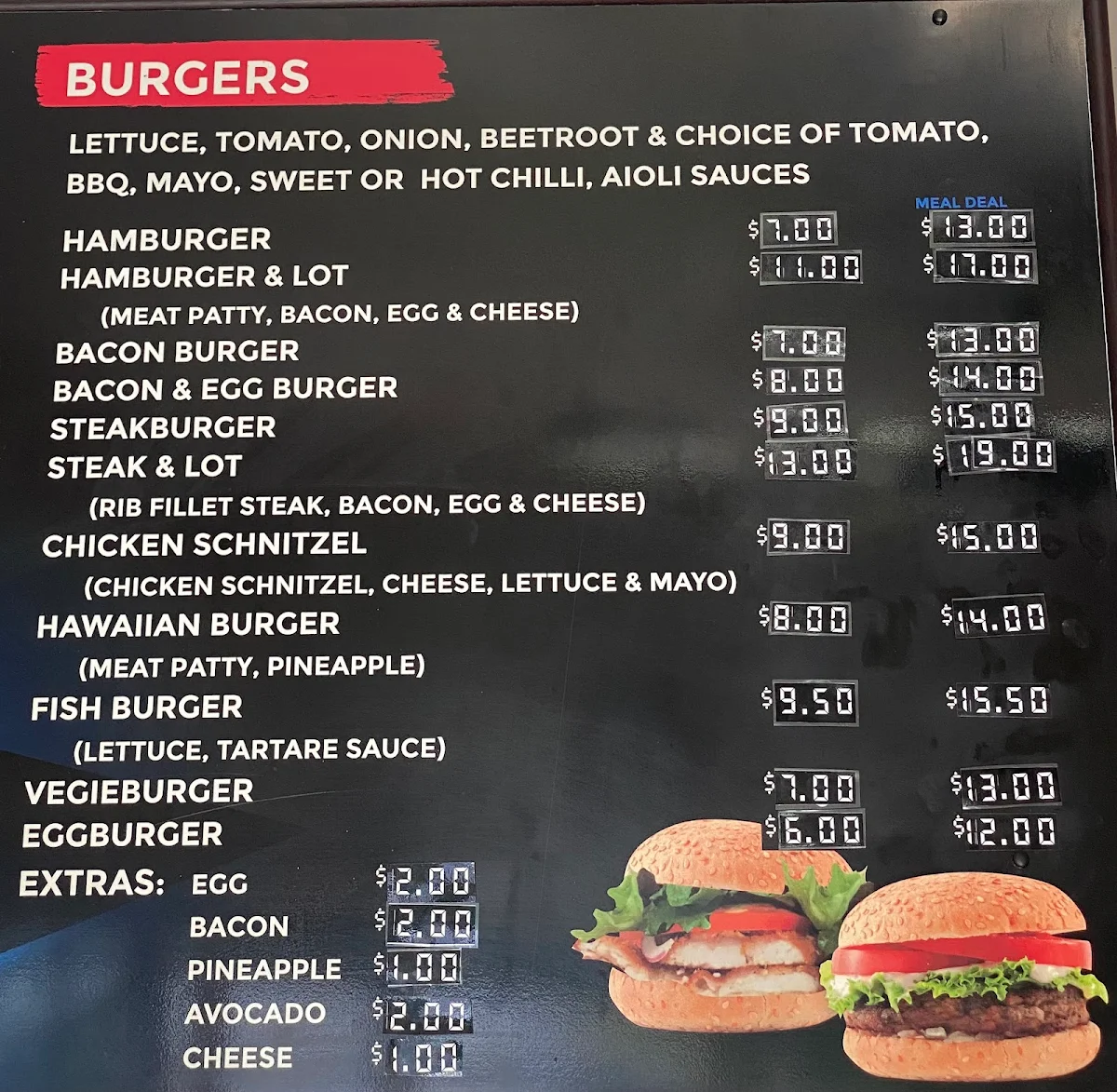 Menu, Hot & Healthy Snack Bar