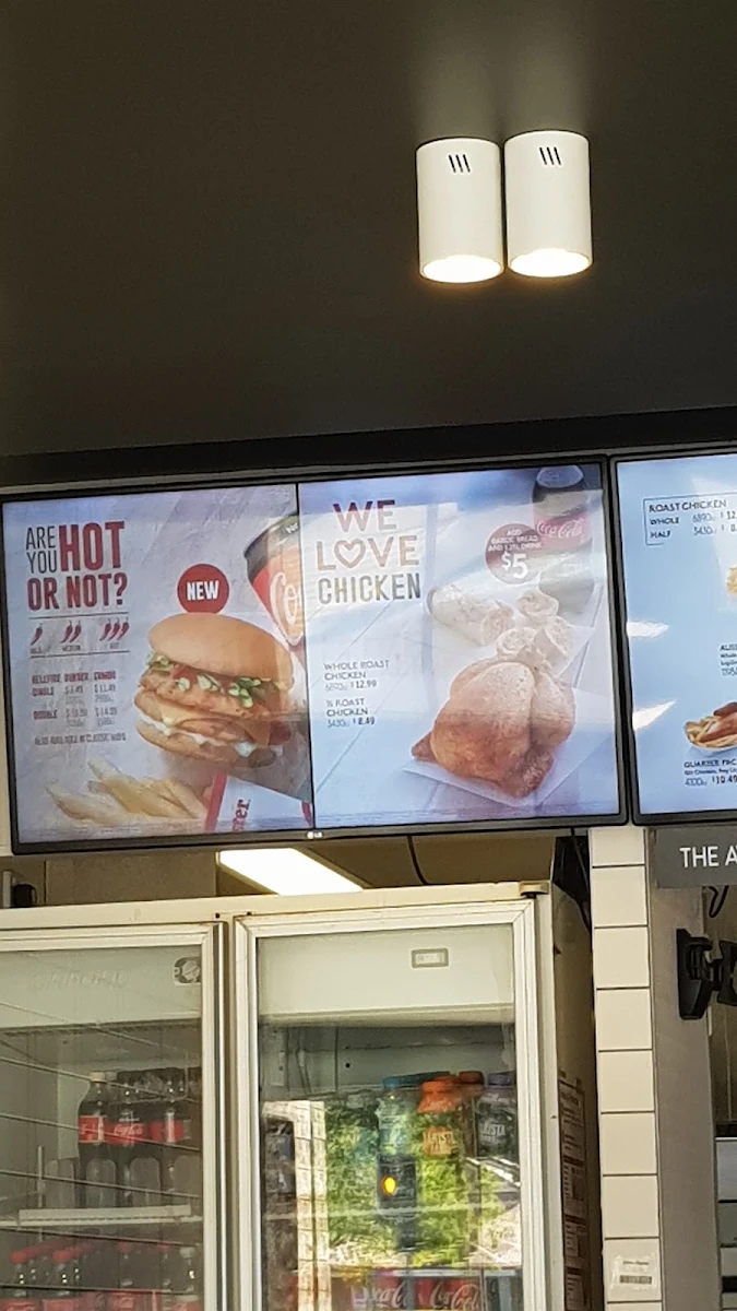 Menu, Red Rooster Kallangur