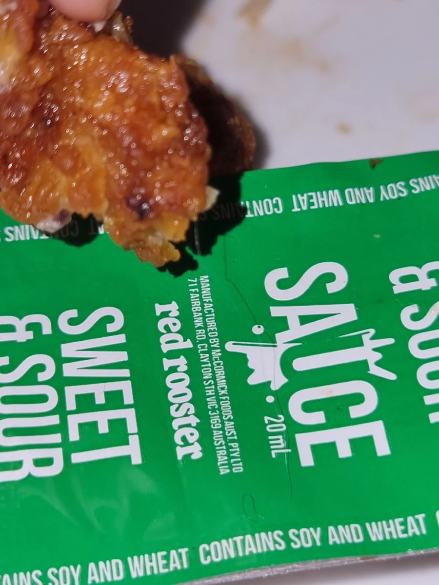 Menu, Red Rooster Kallangur
