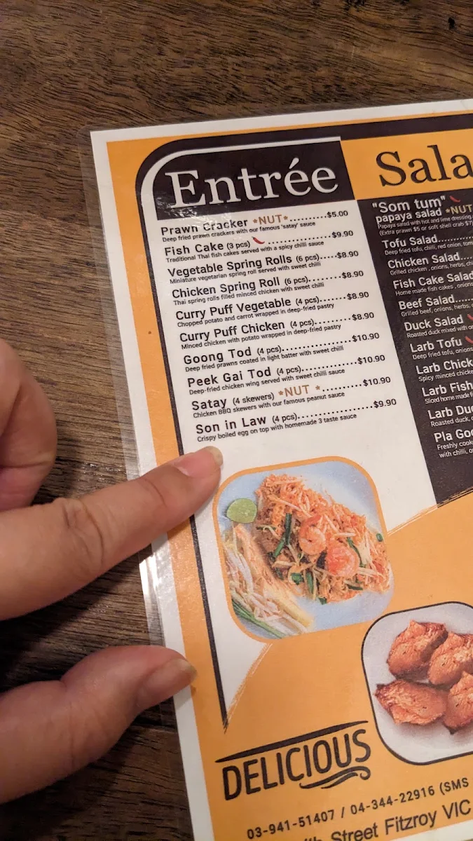 Menu, Buubbub Restaurant