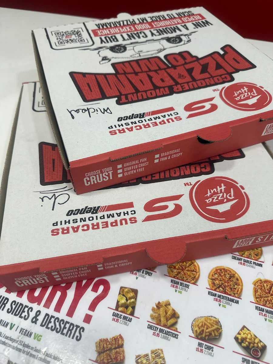 Menu, Pizza Hut Belfield