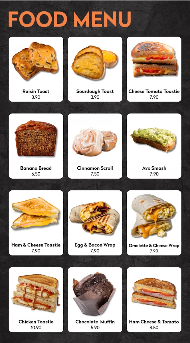 Menu, Palo Drive Thru Coffee