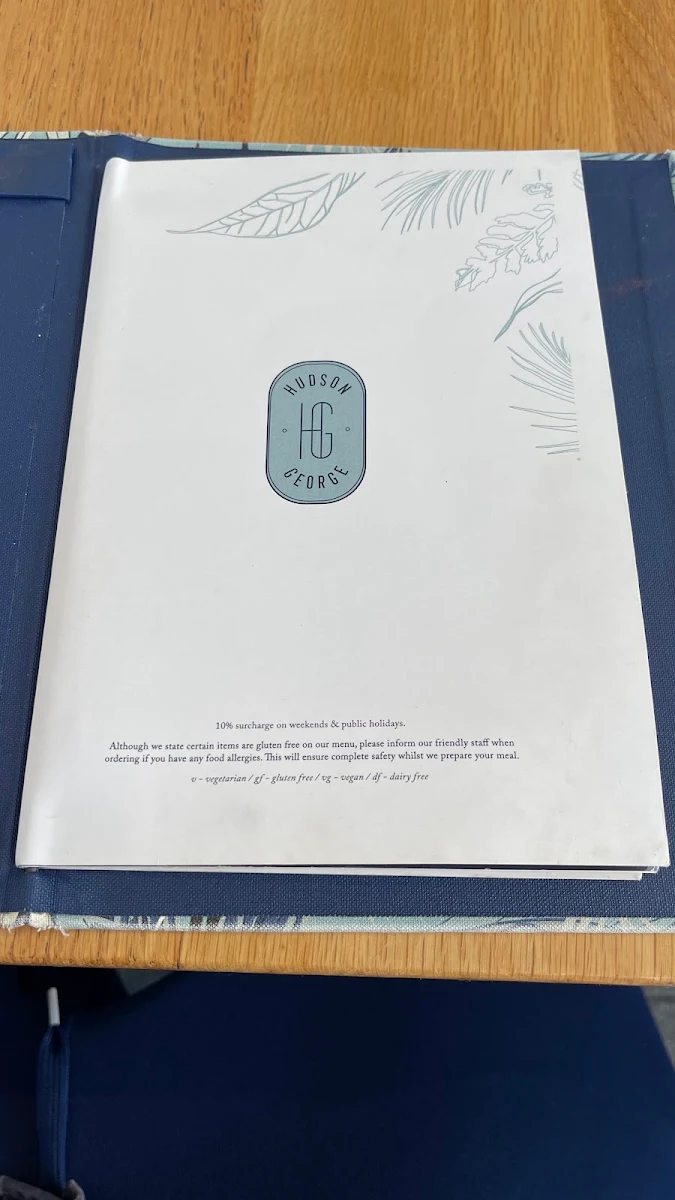 Menu, Hudson George