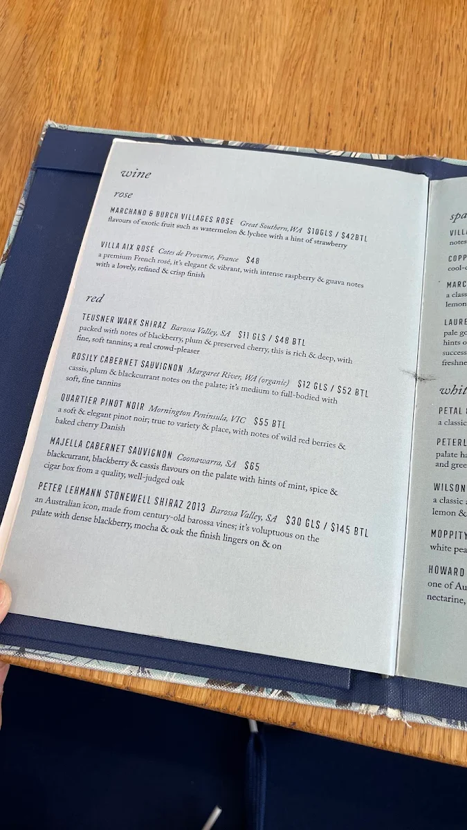 Menu, Hudson George
